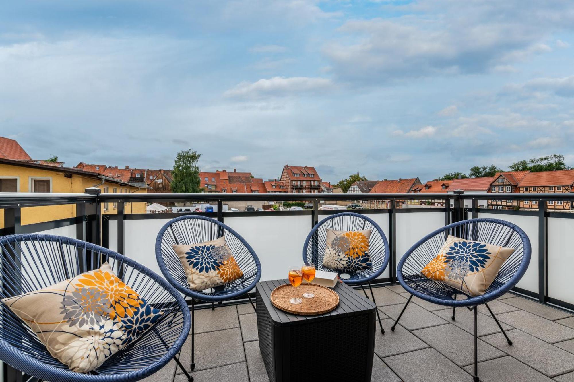 Design-Wohnung, Altstadt, Parkplatz, Netflix Quedlinburg Kültér fotó